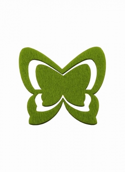 Filz-Schmetterling grün 8x8cm